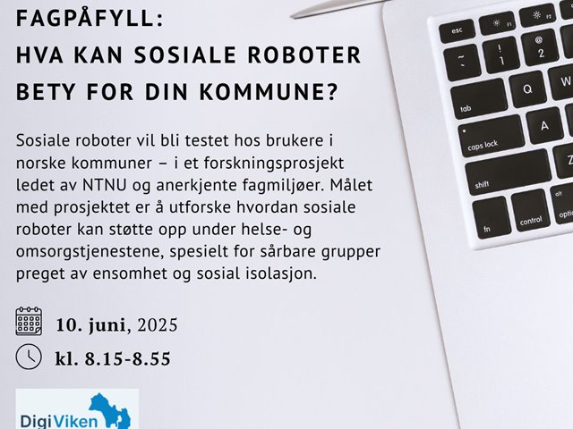 Fagpåfyll: Hva kan sosiale roboter bety for din kommune?